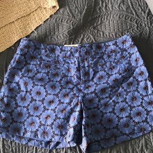 Blue flower cotton shorts from Anthropologie!